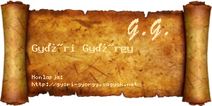Győri György névjegykártya