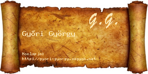 Győri György névjegykártya